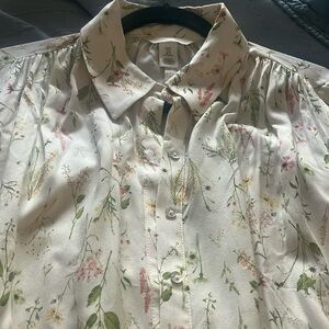H &M straight floral shirt dress . Size M